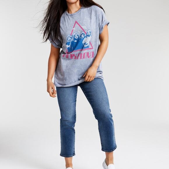 Junk Food T-Shirt Pink Floyd Graphic Band Gray Oversized Women's Size Large NWT - Picture 3 of 4